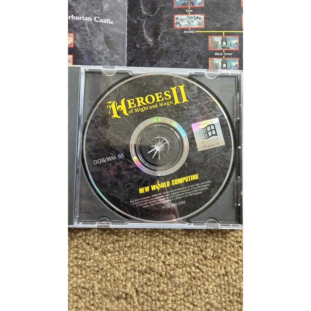 Heroes of Might and Magic II 2 The Succession Wars PC Game CD Manual Poster Set